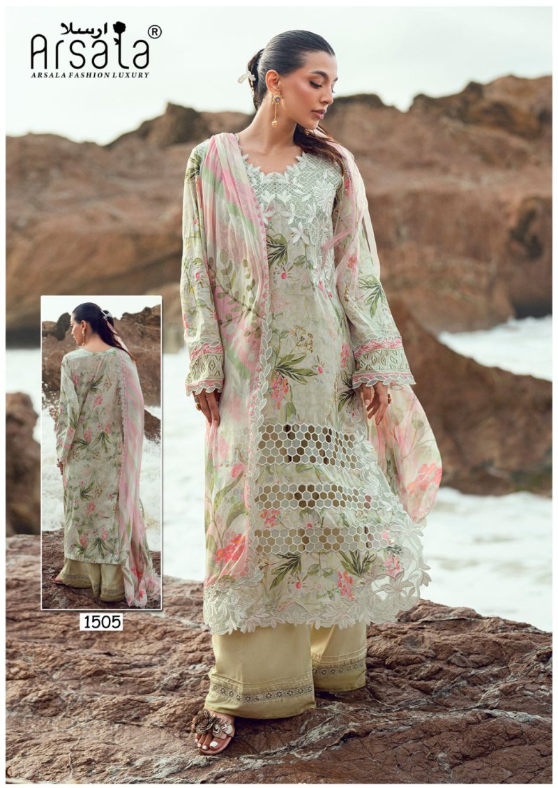 Amira Vol 15 By Arsala Lawn Cotton Karachi Dress Material